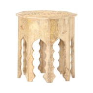 Table d'appoint Ø48 cm Bois de manguier massif