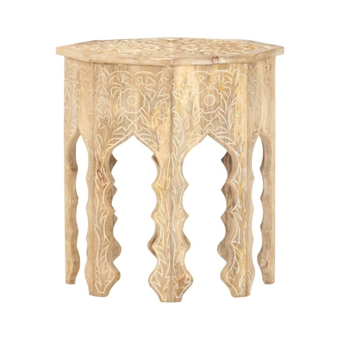 Table d'appoint Ø48 cm Bois de manguier massif