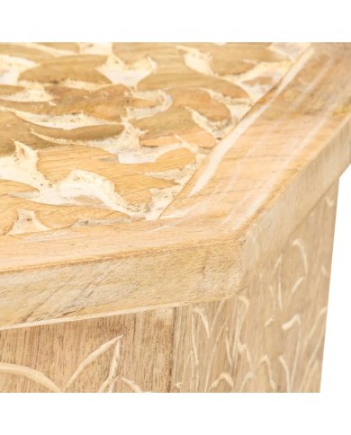 Table d'appoint Ø48 cm Bois de manguier massif