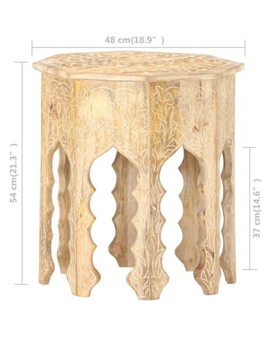 Table d'appoint Ø48 cm Bois de manguier massif
