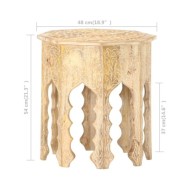 Table d'appoint Ø48 cm Bois de manguier massif