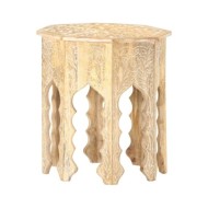 Table d'appoint Ø48 cm Bois de manguier massif