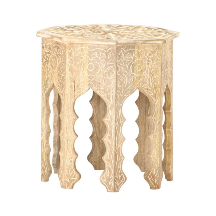 Table d'appoint Ø48 cm Bois de manguier massif