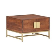 Table basse Marron miel 67x67x45 cm Bois solide d'acacia