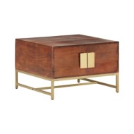 Table basse Marron miel 67x67x45 cm Bois solide d'acacia