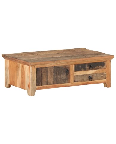 Table basse 90x50x31 cm Bois de récupération massif