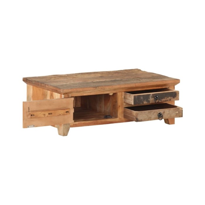 Table basse 90x50x31 cm Bois de récupération massif