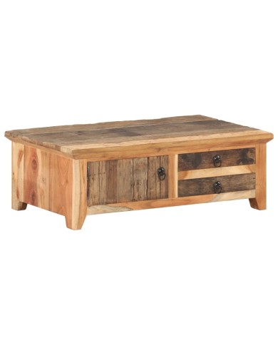 Table basse 90x50x31 cm Bois de récupération massif