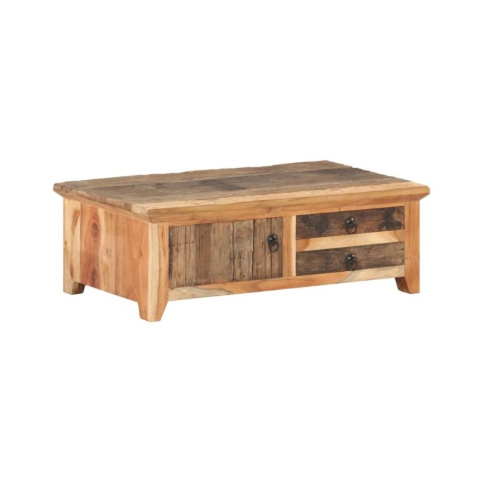 Table basse 90x50x31 cm Bois de récupération massif