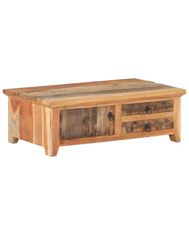 Table basse 90x50x31 cm Bois de récupération massif