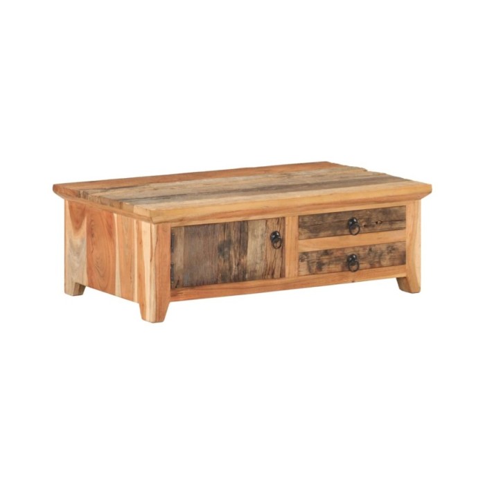Table basse 90x50x31 cm Bois de récupération massif