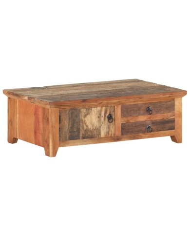 Table basse 90x50x31 cm Bois de récupération massif