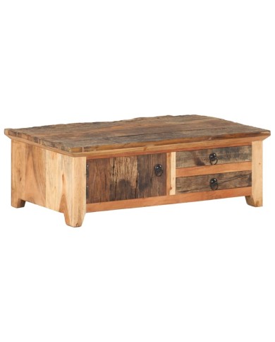 Table basse 90x50x31 cm Bois de récupération massif