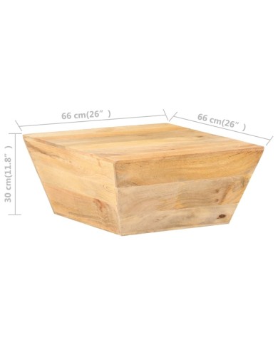 Table basse en forme de V 66x66x30 cm Bois de manguier massif