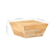 Table basse en forme de V 66x66x30 cm Bois de manguier massif