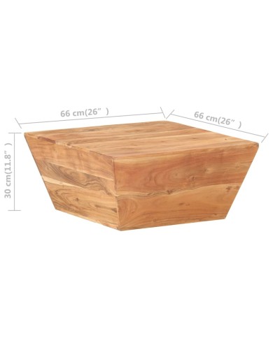 Table basse en forme de V 66x66x30 cm Bois d'acacia massif