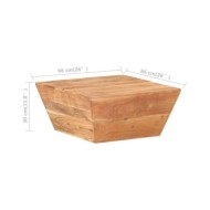 Table basse en forme de V 66x66x30 cm Bois d'acacia massif