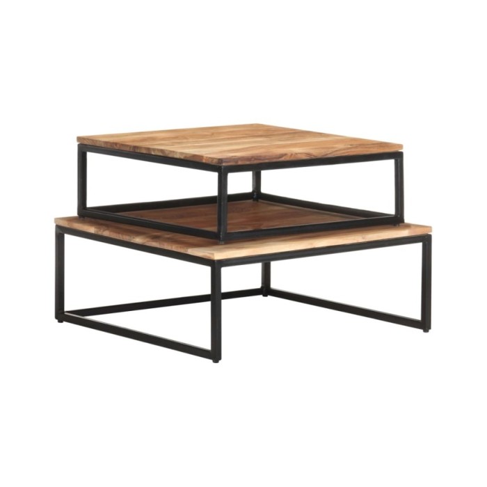 Tables basses gigognes 2 pcs Bois d'acacia massif