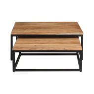 Tables basses gigognes 2 pcs Bois d'acacia massif