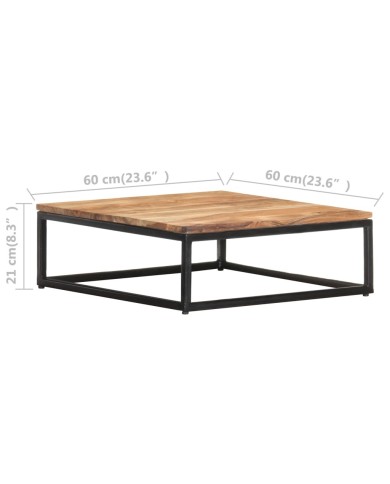 Tables basses gigognes 2 pcs Bois d'acacia massif