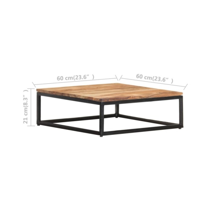 Tables basses gigognes 2 pcs Bois d'acacia massif