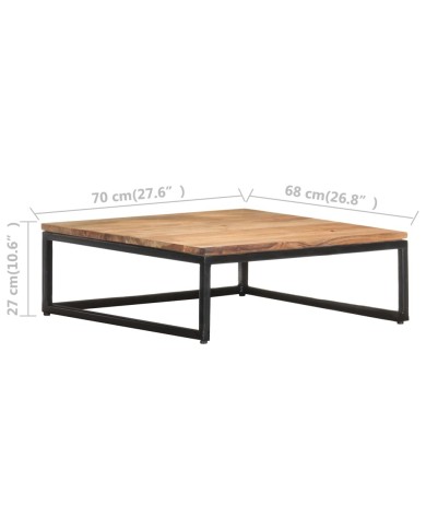 Tables basses gigognes 2 pcs Bois d'acacia massif