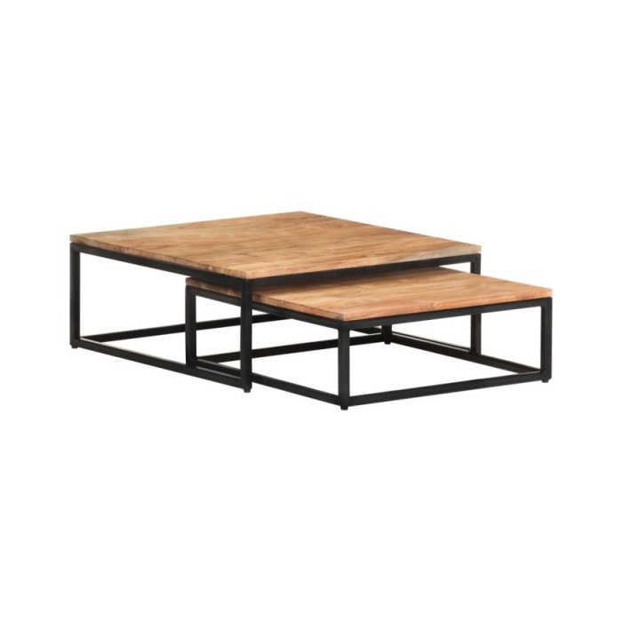 Tables basses gigognes 2 pcs Bois d'acacia massif