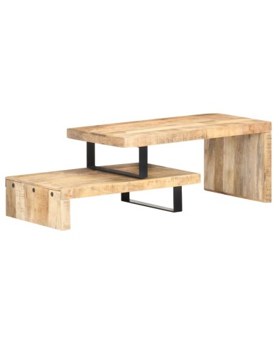 Ensemble de table basse 2 pcs Bois de manguier massif