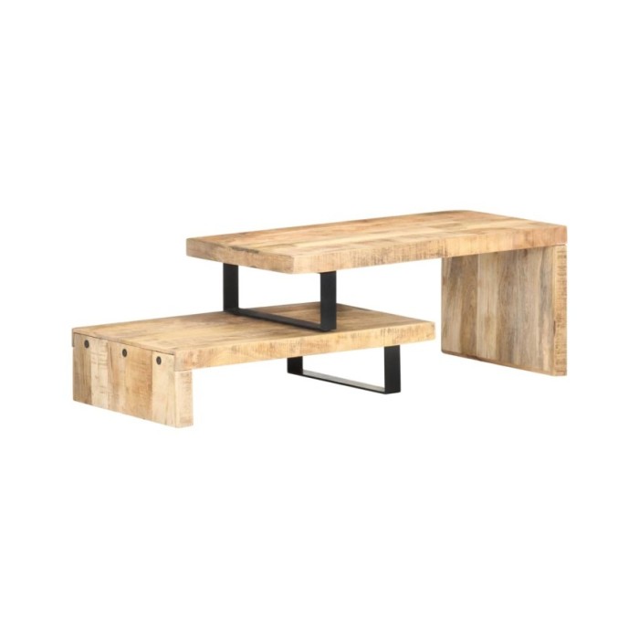 Ensemble de table basse 2 pcs Bois de manguier massif