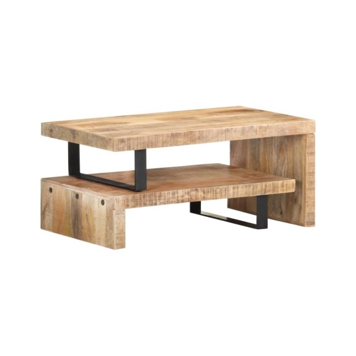 Ensemble de table basse 2 pcs Bois de manguier massif