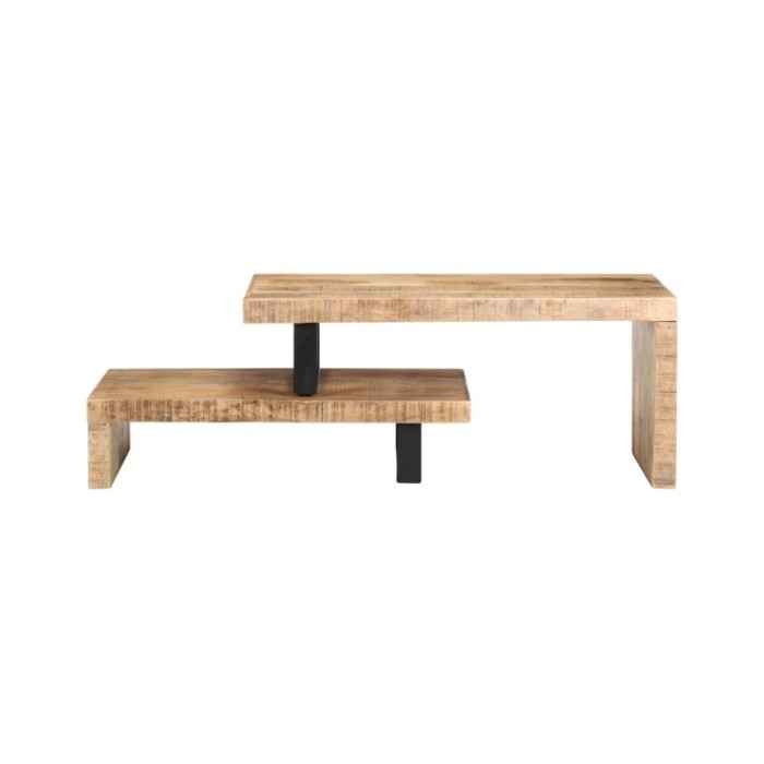 Ensemble de table basse 2 pcs Bois de manguier massif