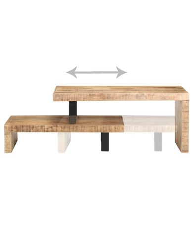 Ensemble de table basse 2 pcs Bois de manguier massif
