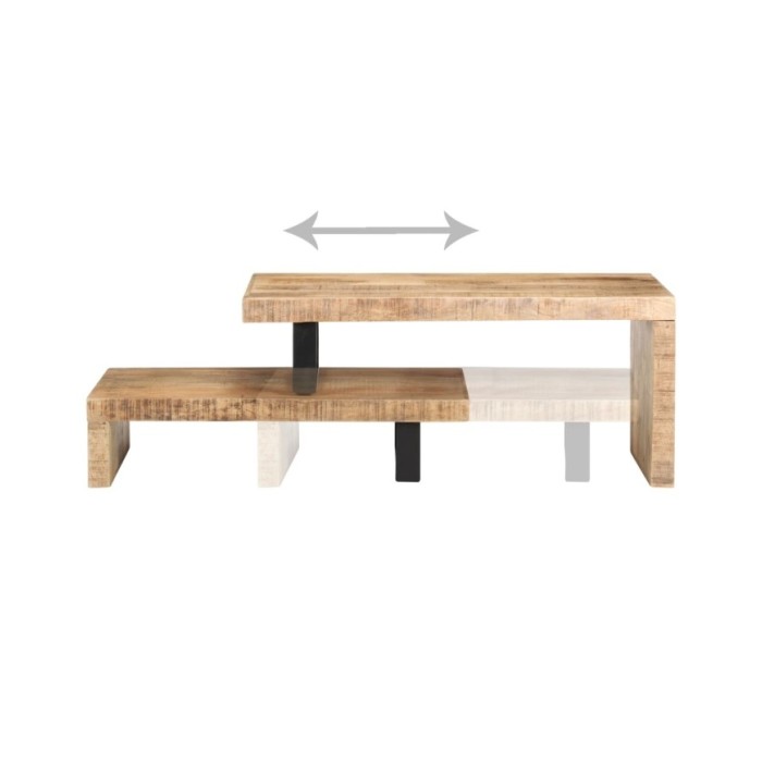 Ensemble de table basse 2 pcs Bois de manguier massif
