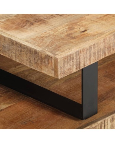 Ensemble de table basse 2 pcs Bois de manguier massif