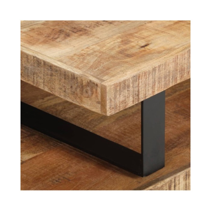 Ensemble de table basse 2 pcs Bois de manguier massif