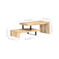 Ensemble de table basse 2 pcs Bois de manguier massif