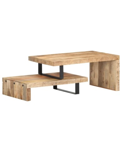 Ensemble de table basse 2 pcs Bois de manguier massif