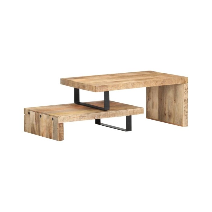 Ensemble de table basse 2 pcs Bois de manguier massif