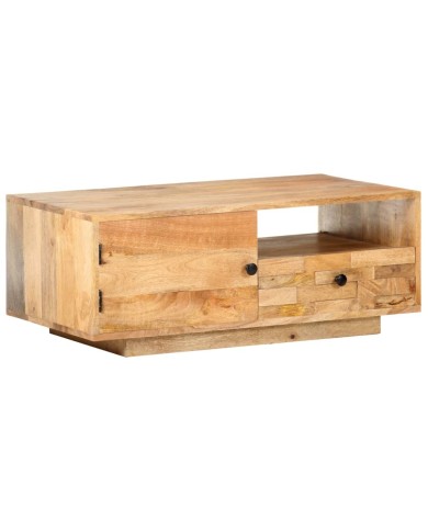 Table basse 90x50x35 cm Bois solide de manguier
