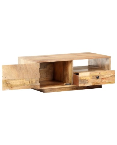 Table basse 90x50x35 cm Bois solide de manguier