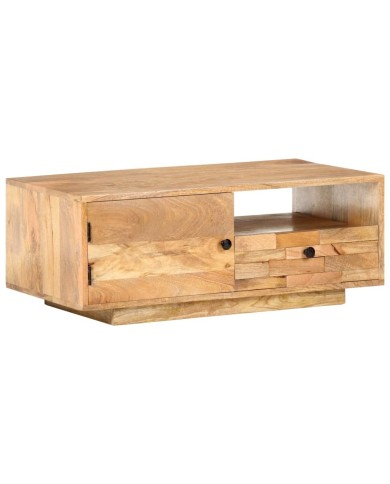 Table basse 90x50x35 cm Bois solide de manguier