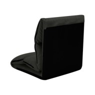 Chaise pliable de sol Noir Microfibre