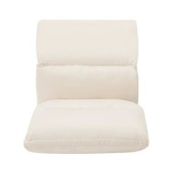 Chaise pliable de sol Crème Microfibre