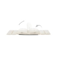 Chaise pliable de sol Crème Microfibre