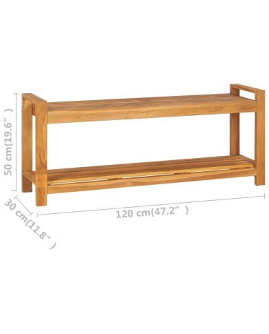 Banc 120 cm Bois de teck solide