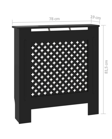 Cache-radiateur MDF Noir 78 cm