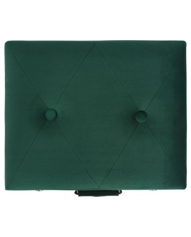 Tabouret de rangement 40 cm Vert Velours