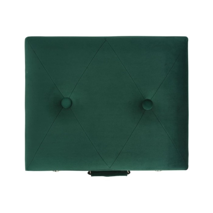 Tabouret de rangement 40 cm Vert Velours