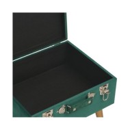 Tabouret de rangement 40 cm Vert Velours