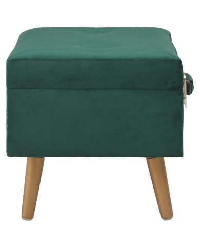 Tabourets de rangement 3 pcs Vert Velours